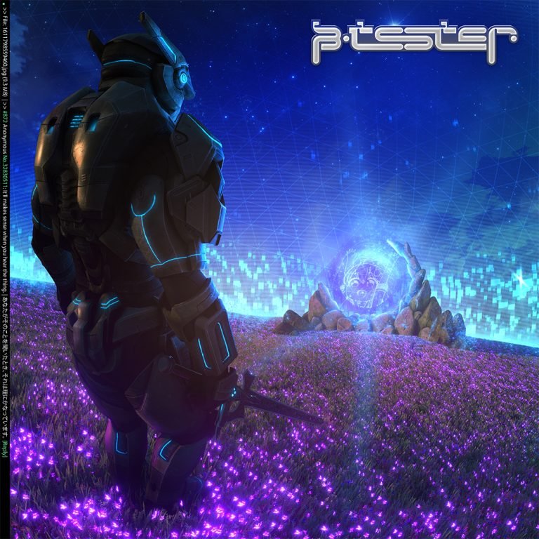 Masterchief from Halo with the SAO elucidator sword waits to enter the portal