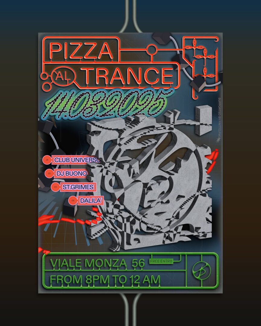 Pizza al Trance March 2025 Poster